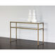 Evert 51 X 15 inch White / Antique Brass Console Table